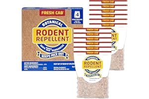 Fresh Cab Botanical Rodent Repellent - Environmentally Friendly, Keeps Mice Out, 12 Scent Pouches