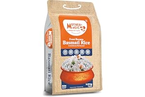 Mother’s Magic Everyday Basmati Rice 3.62 kg (8 lb) – Premium Long Grain Basmati Rice, Aromatic Daily Cooking Rice, Product o