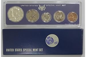 UNITED STATES MINT 1967 - Special Mint Set 5 Coins-40% Silver Half Dollar Uncirculated