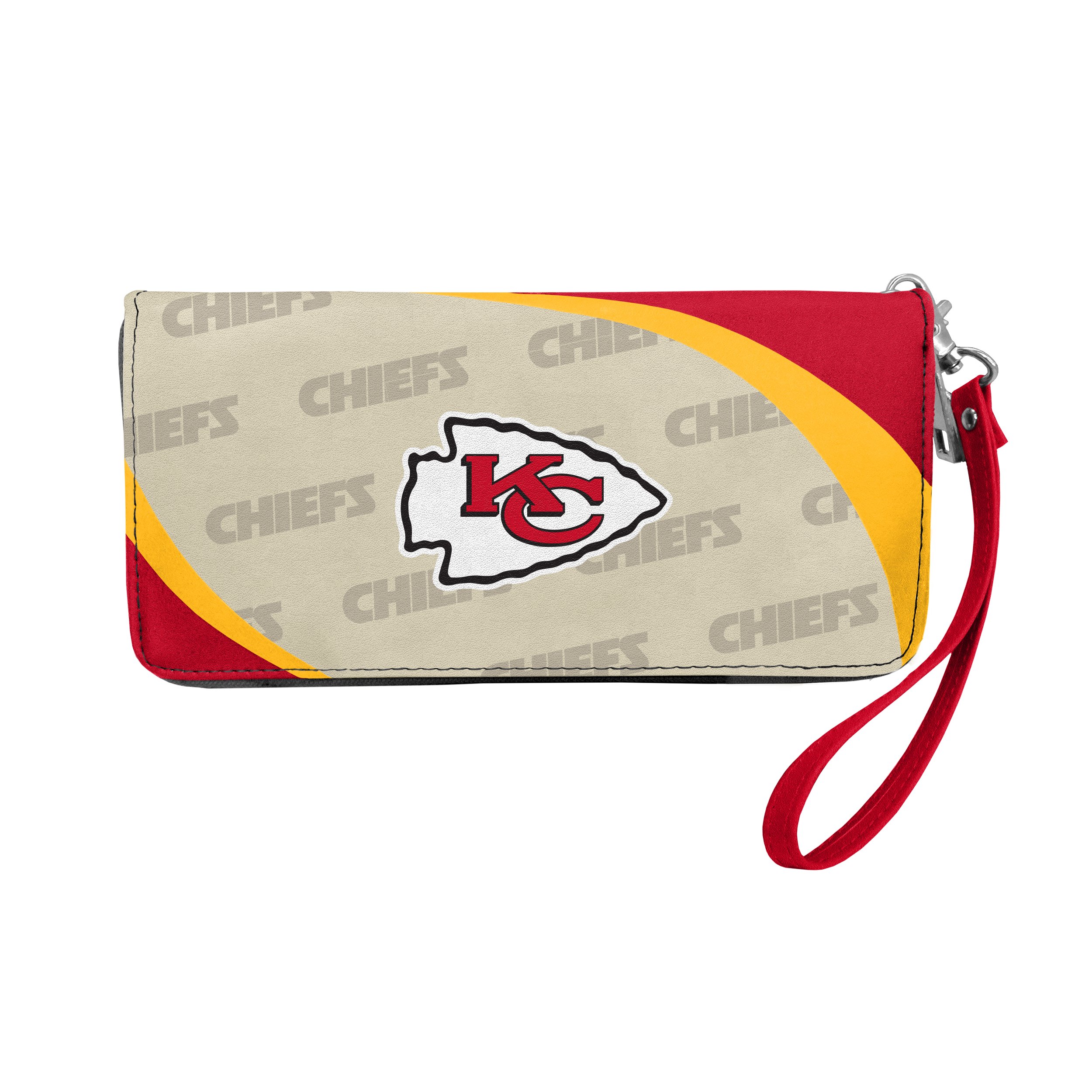 Little Earth Productions Littlearth NFL Kansas City Chiefs Curve Zip Organizer, Team Color, 8" x 4" x 1"