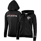 Ultra Game Women's NFL Official Full Zip Super Soft Marl Knit Hoodie Sweatshirt Jacket