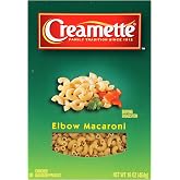 Creamette Elbow Macaroni - Classic Comfort Pasta Shapes, 16 oz | Versatile curved tubes for mac &amp; cheese, salads, soups | Holds sauce in every ridge | Family-sized portion