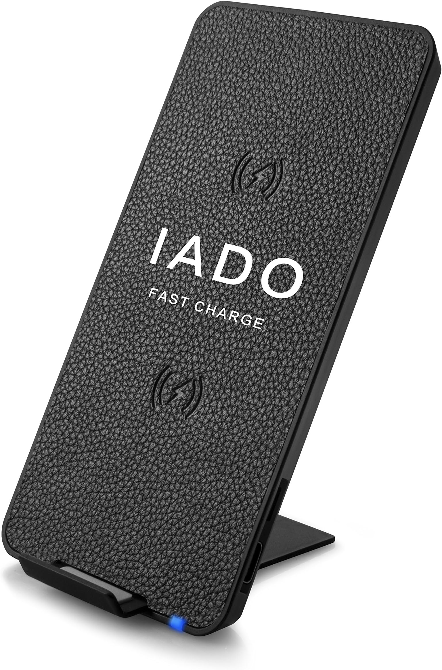 Fast Wireless Charger, iado Qi Charger Wireless Charging Pad for iPhone X / iPhone 8 Plus / iPhone 8, Wireless Inducton Charger Fast Charging Stand for Samsung Galaxy Note 8 / S8 / S8 plus / S7 / S7 Edge / S6 Edge Plus / Note 5 and All Qi-Enabled Devices