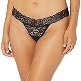 Maidenform womens Comfort Devotion Lace Thong Panties, Black Lace, X-Large US