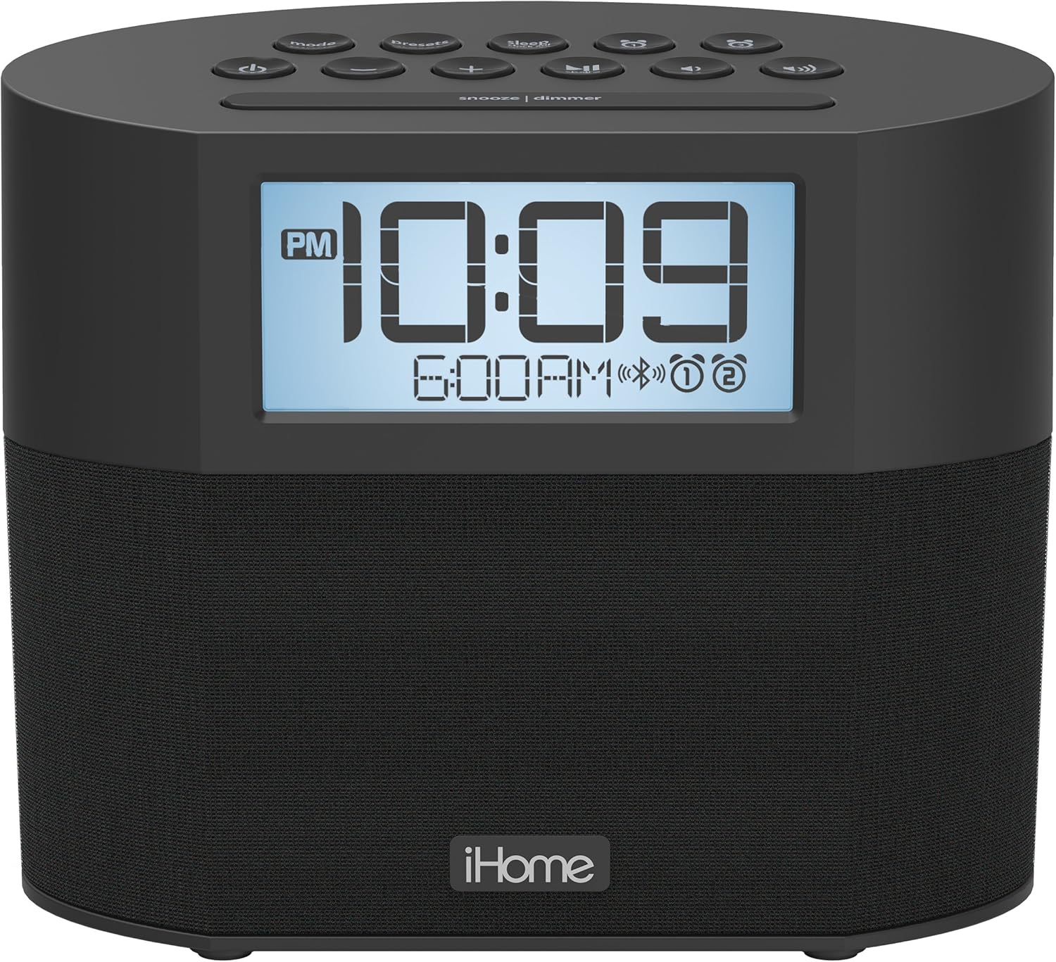 ihome ibt29bc bluetooth color changing dual alarm clock fm radio with usb charging and speakerphone