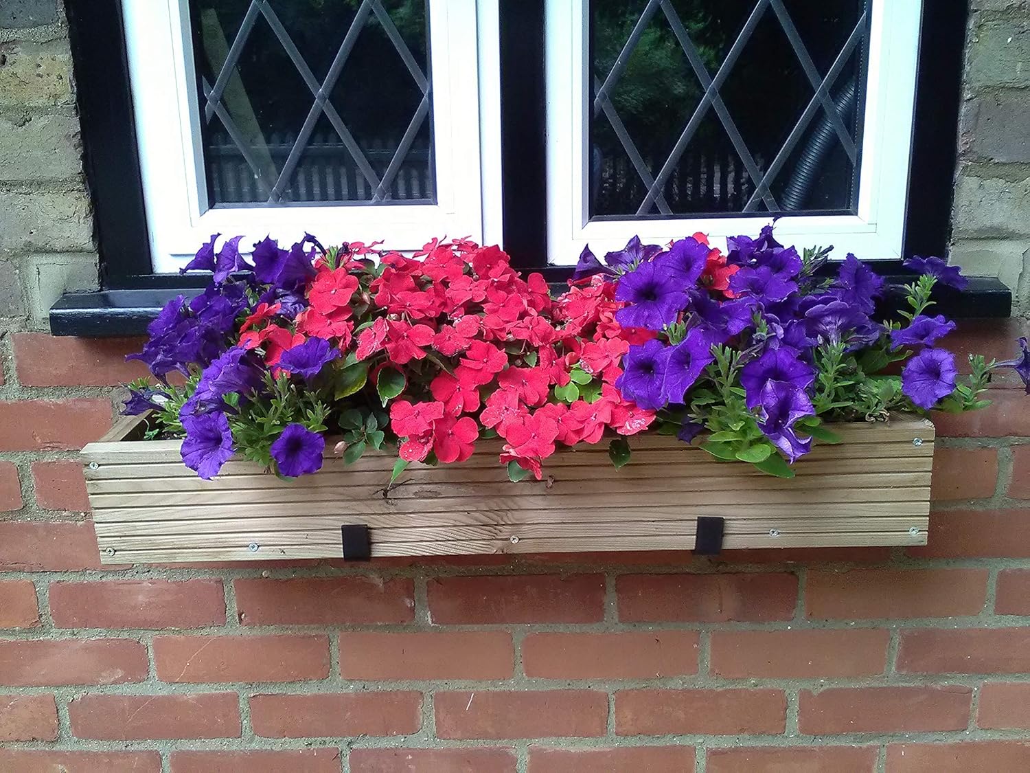 80cm Wooden Window Box with Brackets Amazon.co.uk Handmade
