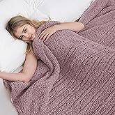 Eydna Electric Heated Blanket Full Size 72"×84" with 9 Heating Levels & 1-10Hs Auto Off,Double Sided Plush Sherpa, Energy Efficient, Machine Washable, for Couch & Bed, Light Purple