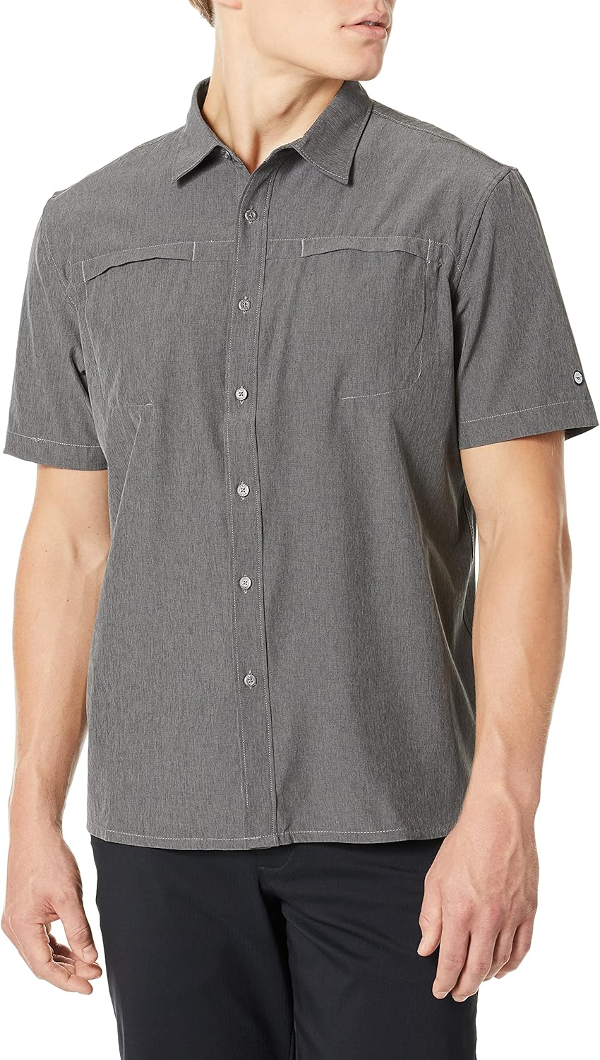 Hi-Tec Men's Bolton Short Sleeve Stripe Active Shirt: Clothing