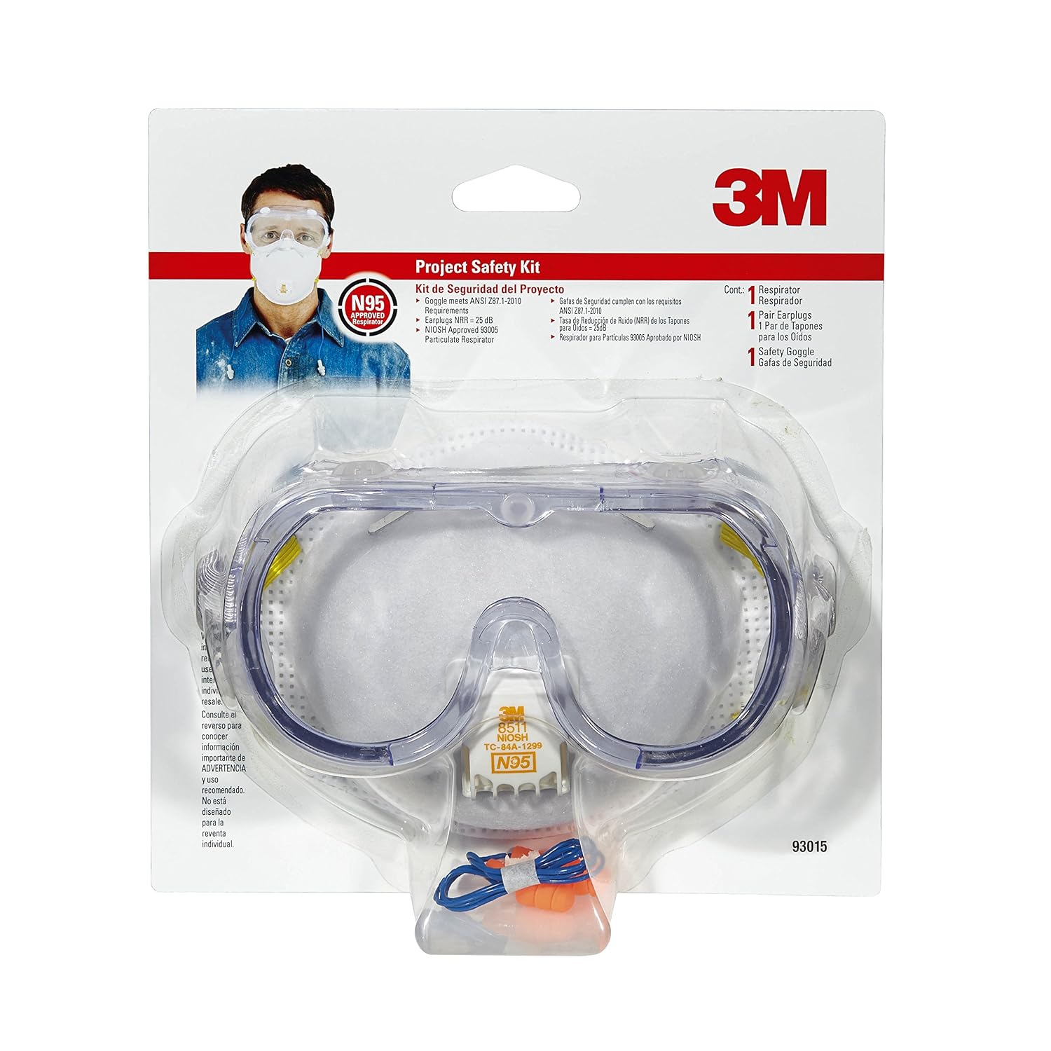 3M Project Safety Kit with Valved Respirator, Project H1DC-PS