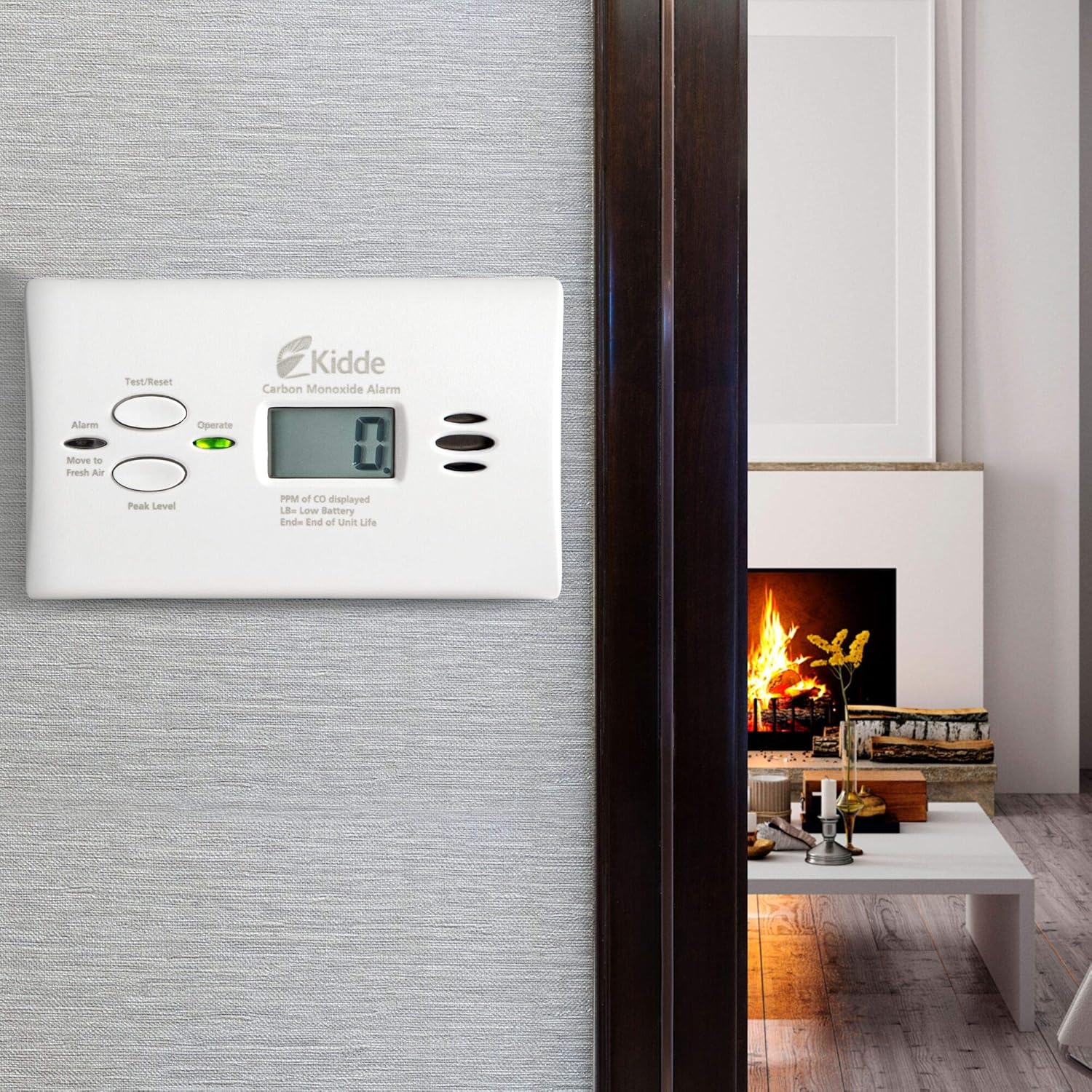 Kidde Carbon Monoxide Alarm Detector | Digital Display | Battery Operated | Model KN-COPP-B-LPM - Carbon Monoxide Detectors - 