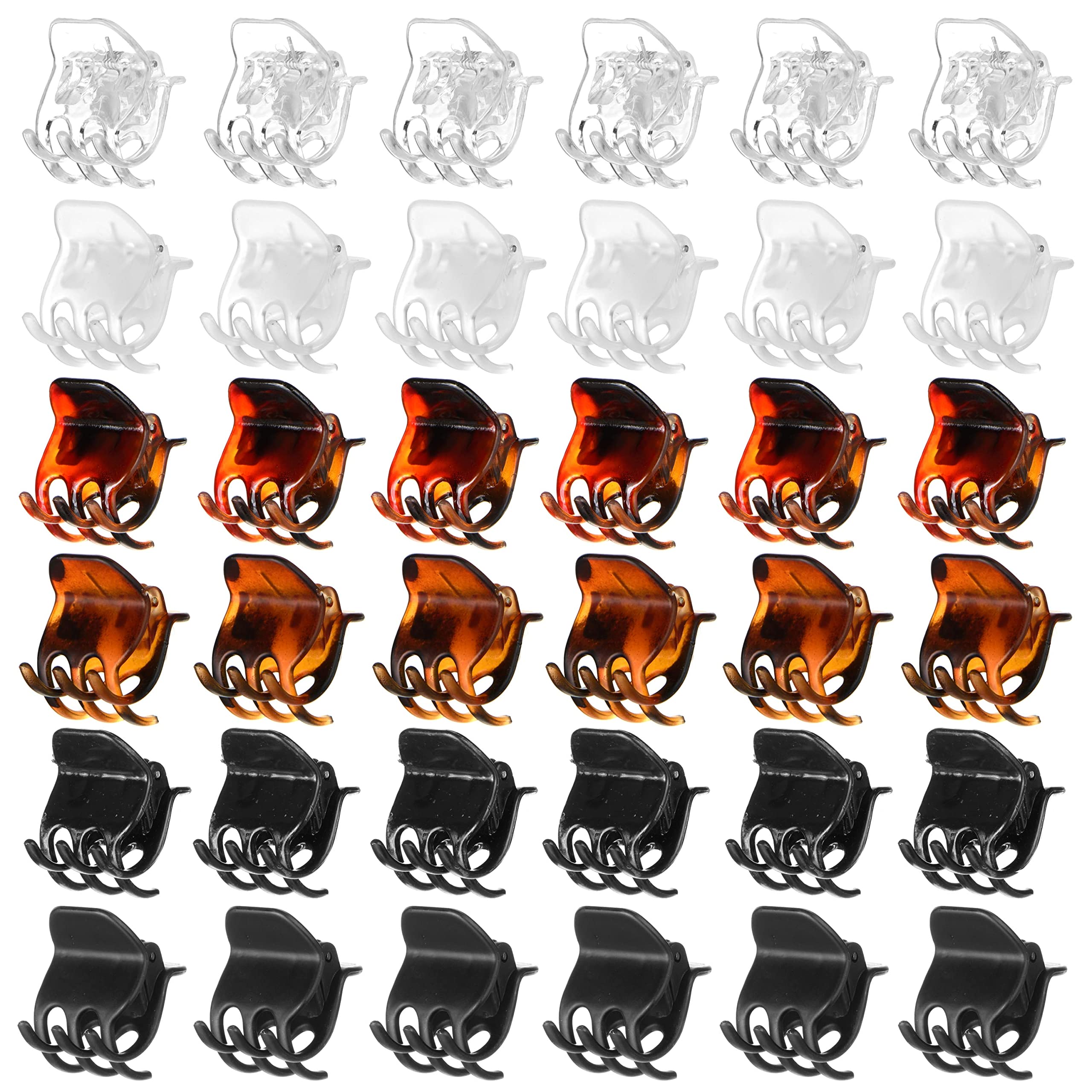 Photo 1 of 36pc Small Claw Clips, Value Pack Of Durable Hair Clips - 1" Inch Small Hair Clips for All Hair Types, Professional Quality Hair Accessories, Styling Sectioning for Women