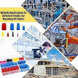 260PCS Silicone Rubber Tapered Plug, Coldairsoap