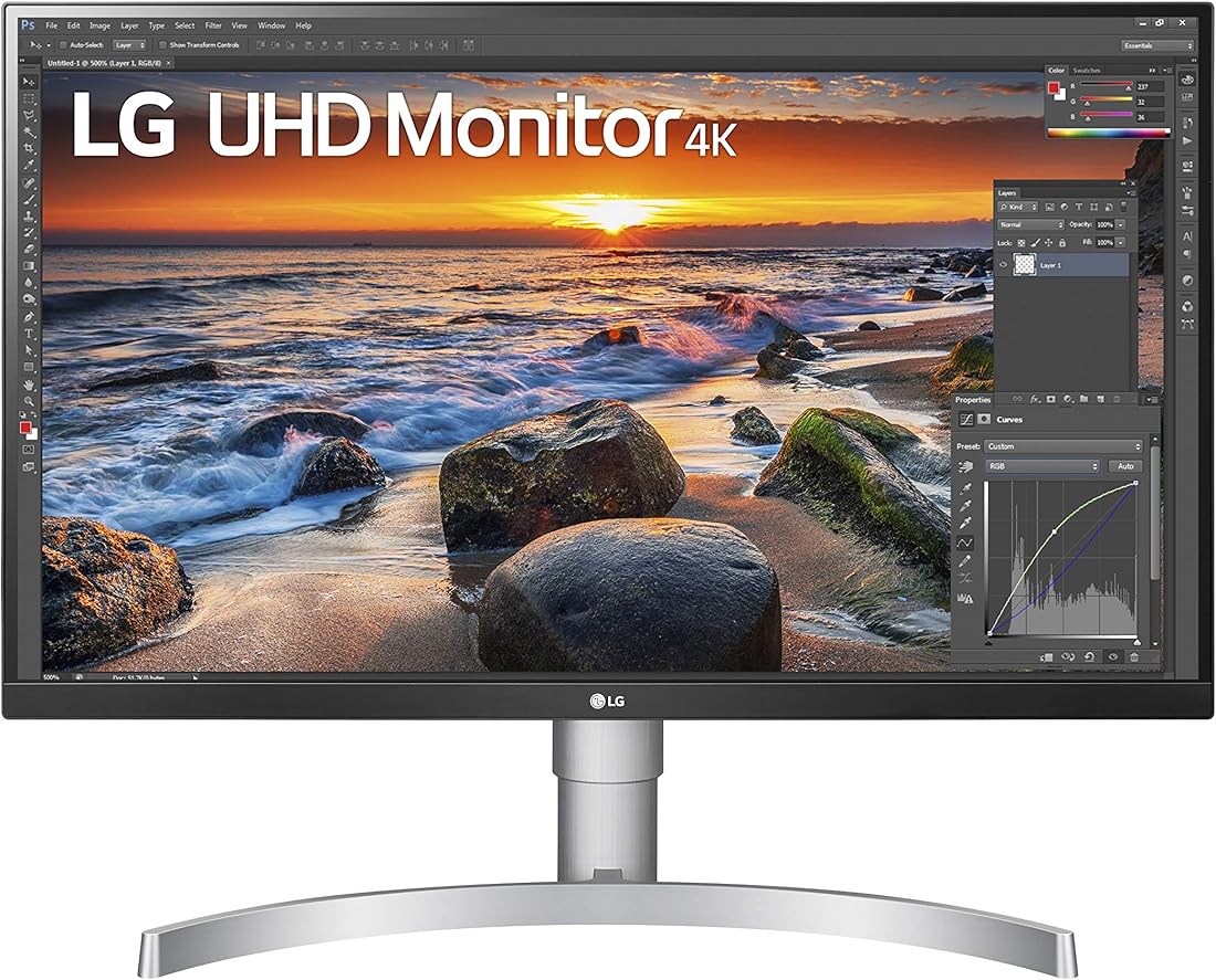 Monitor pc 27 pollici lg 27un83a ultrahd 4k led ips hdr, 3840x2160