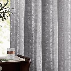 jinchan Boho Curtains Linen Blend Curtains for