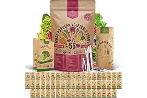 ORGANO REPUBLIC 55 Vegetable Seeds Variety Pack - 35,600+ Non-GMO Heirloom Seeds for Planting Vegetables and Fruits in Individual Seed Packets, Home Garden Seeds for Hydroponic, Indoor and Outdoors Gardening