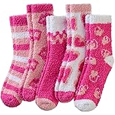 AMENLAN Women Fuzzy Slipper Socks Winter Microfiber Soft Cozy Plush Fluffy Socks Warm Comfy Thermal Home Sleeping Socks
