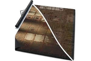 Warzone Studio 30 x 24 inch Double-Sided Rubber Battle Mat: Depalemon + Pale in The Dark + Bag