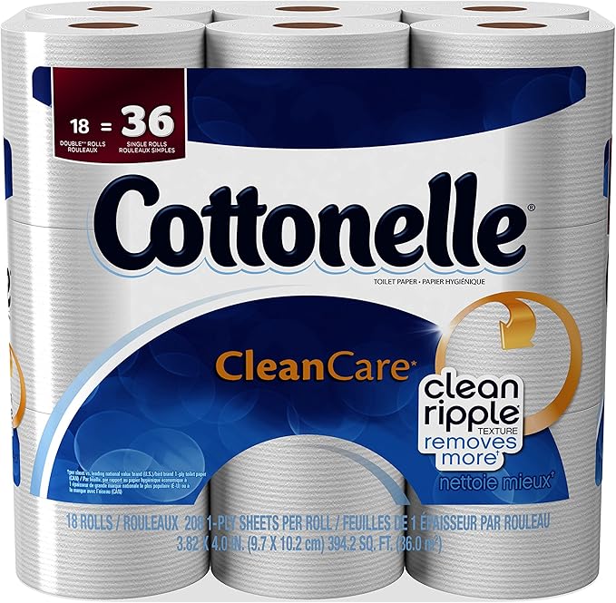Cottonelle Toilet Paper Clean Care Double Rolls 18 CT