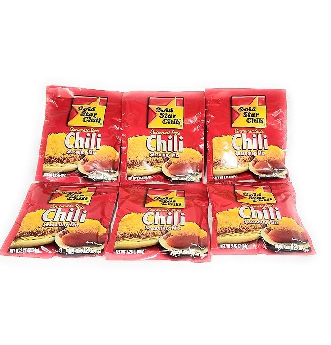 Gold Star Cincinnati Style Original Chili Seasoning 6 Pack