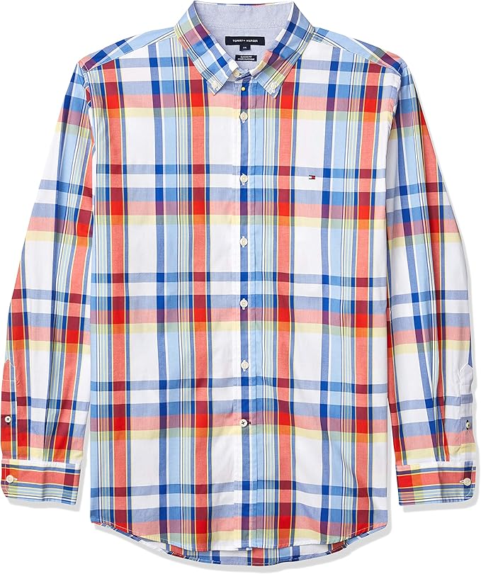 Tommy Hilfiger 汤米希尔费格 男式格纹长袖衬衫 3.4折$23.93 海淘转运到手约￥184