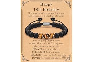 EFVISD 12th 13th 14th 15th 16th 17th 18th 21st 30th 40th 50th 60th 70th 80th 90th 100th Birthday Gifts for Him Men, Birthday Bracelet for Boys Mens Dad Son Grandson Nephew Boyfriend Brother Grandpa