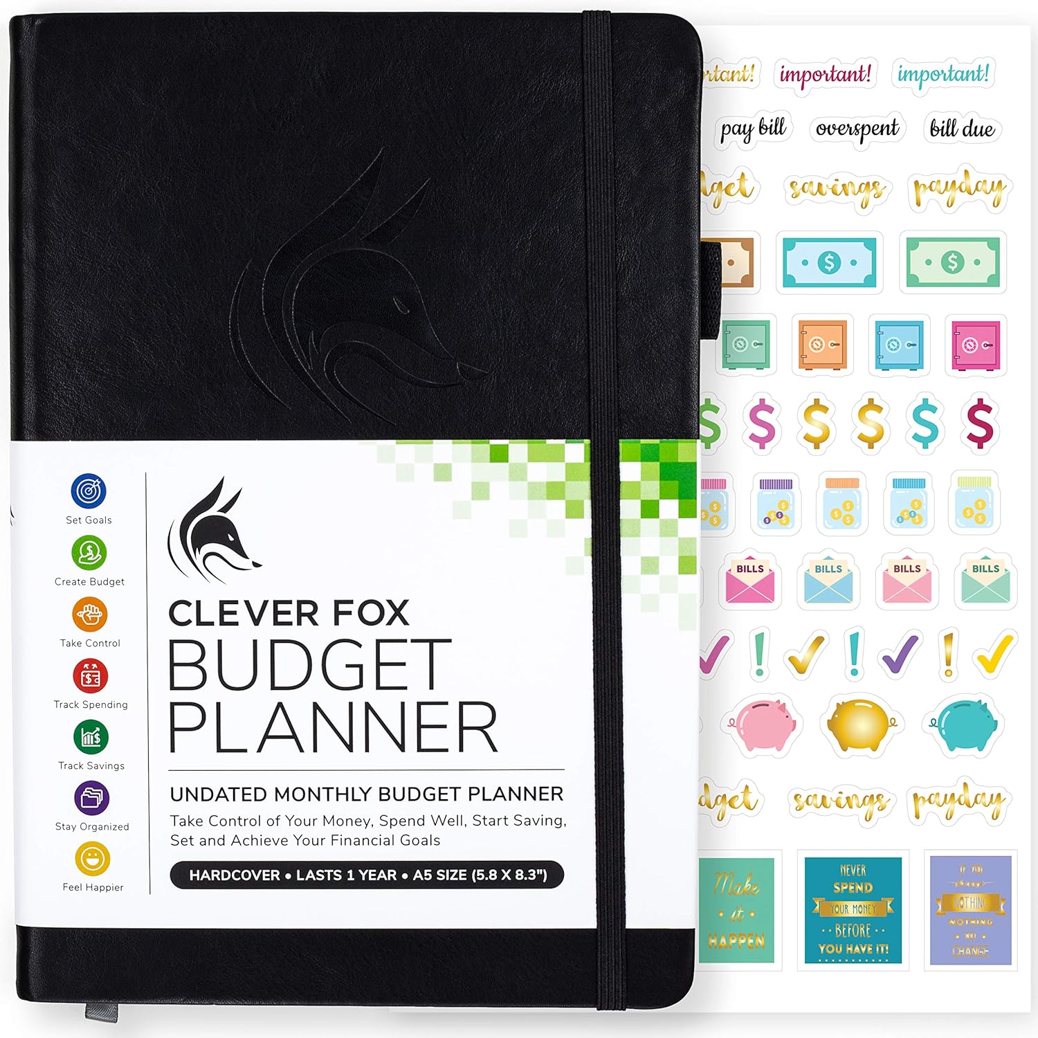 Clever Fox Budget Planner Expense Tracker Notebook