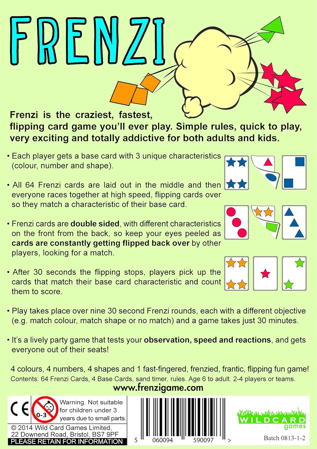 Amazon Com Frenzi The Ultimate Party Card Game For Adults Kids The Fastest Frenzied Flipping Fun In A Box Game Toys Games