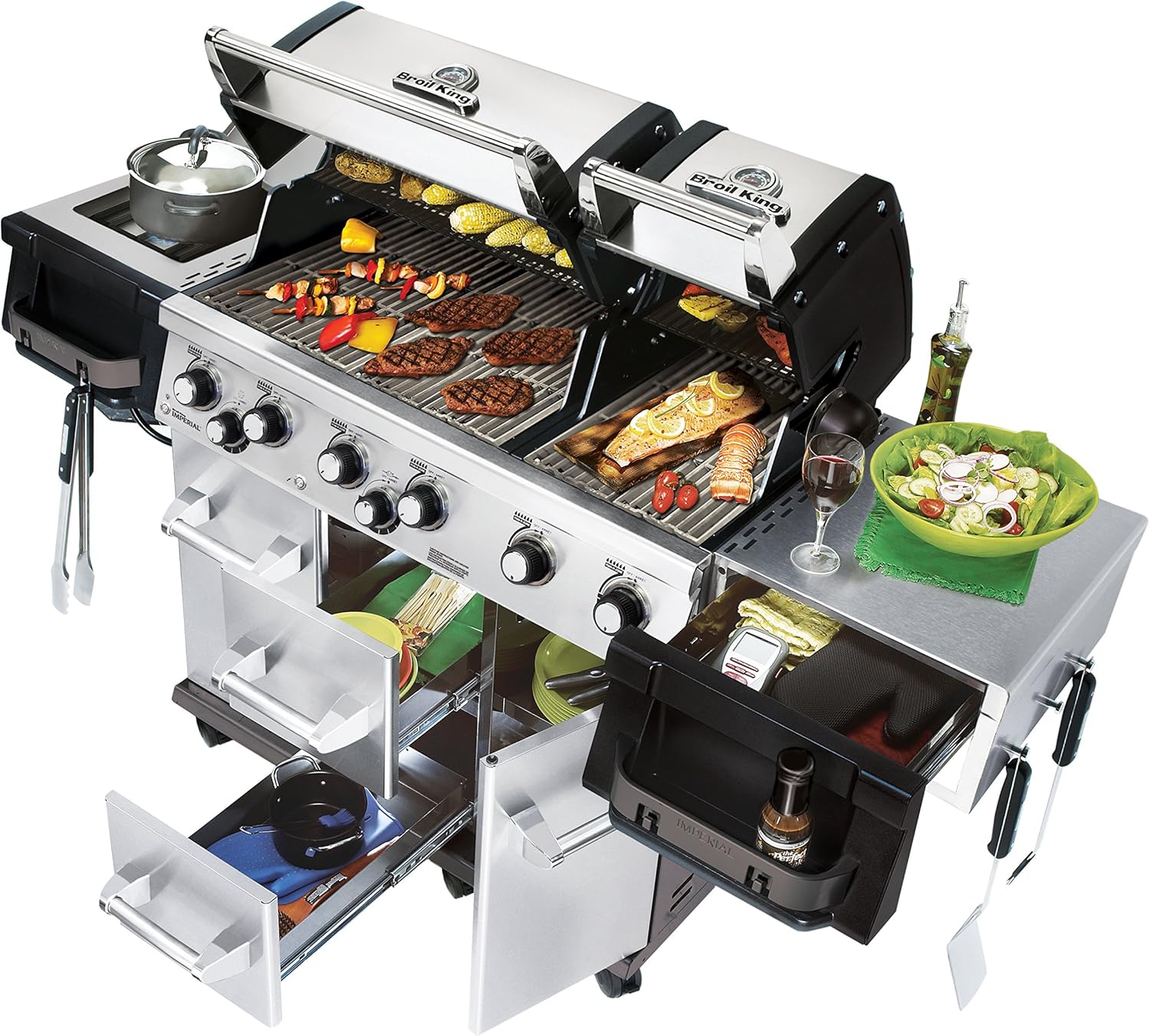 review Broil King 957884 Imperial XLS Gas Grill, 6-Burner, Stainless Steel