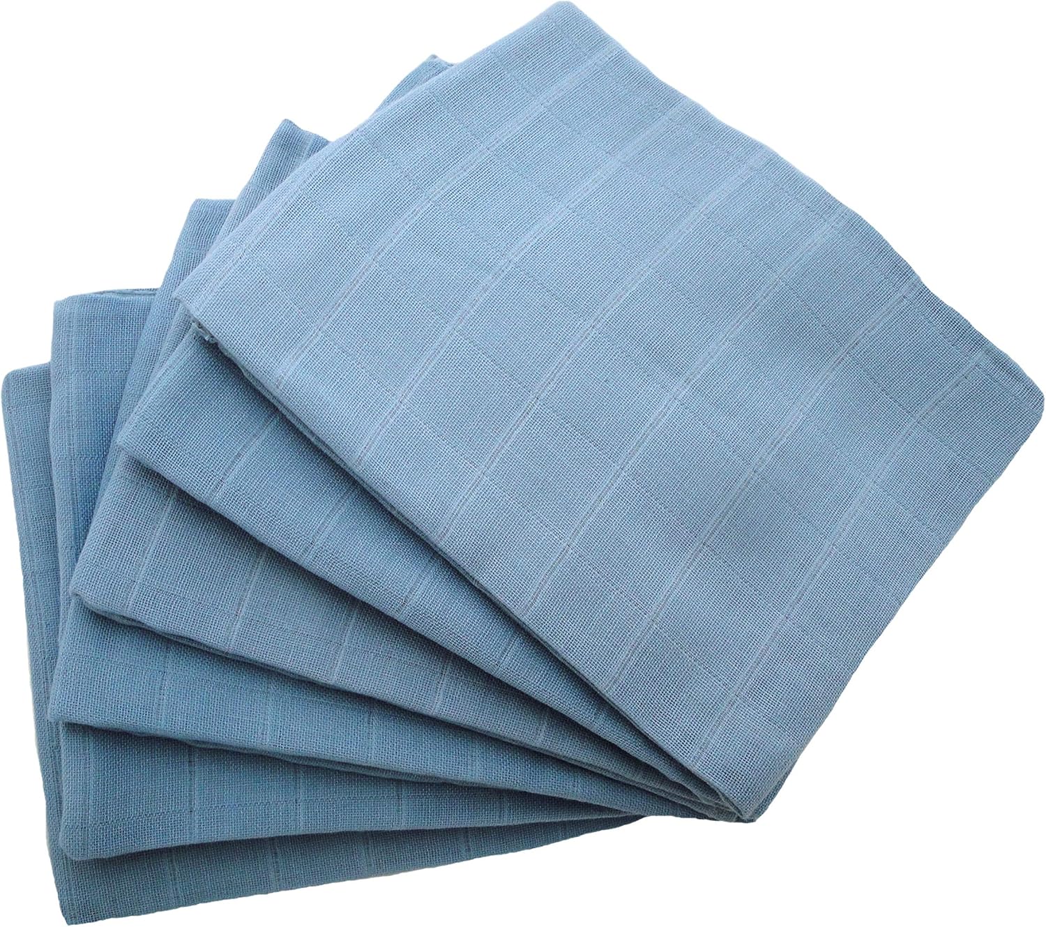 blue muslin squares