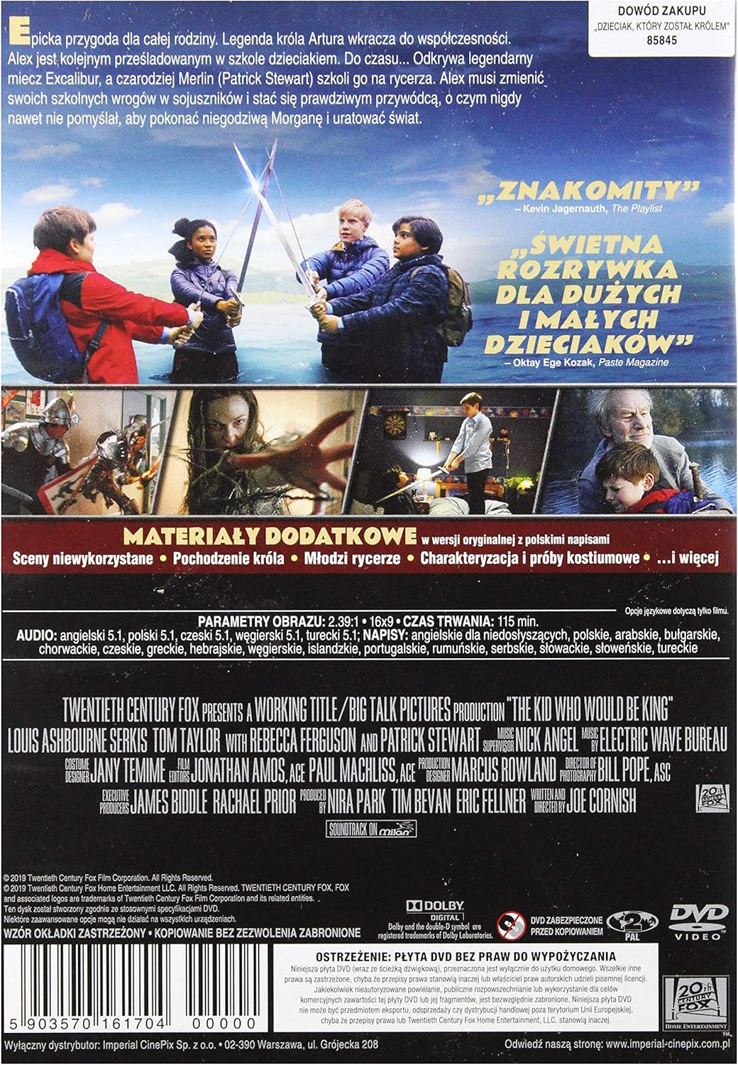 The Kid Who Would Be King Dvd English Audio English Subtitles Amazon Co Uk Louis Ashbourne Serkis Denise Gough Dean Chaumoo Tom Taylor Rhianna Dorris Nathan Stewart Jarrett Noma Dumezweni Rebecca Ferguson Mark Bonnar Angus