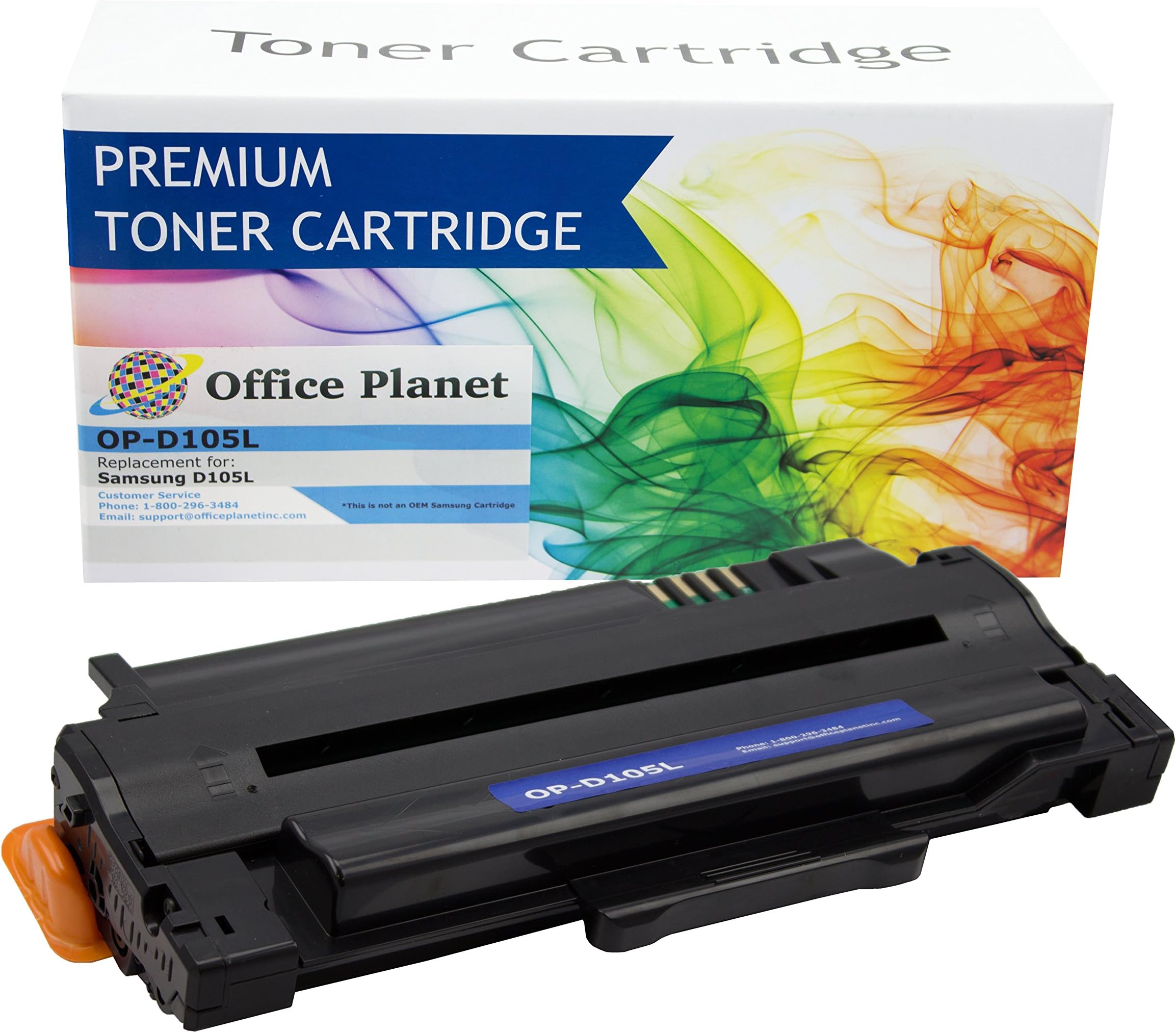 Office Planet Compatible Replacement for Samsung MLT-D105L Toner Cartridge For Use With ML-1910, ML-1915, ML-2525, ML-2525W, ML-2540, ML-2545, ML-2580N, SCX-4600, SCX-4623F, SCX-4623FN, SCX-4623FW, SF-650, SF-650P Printers