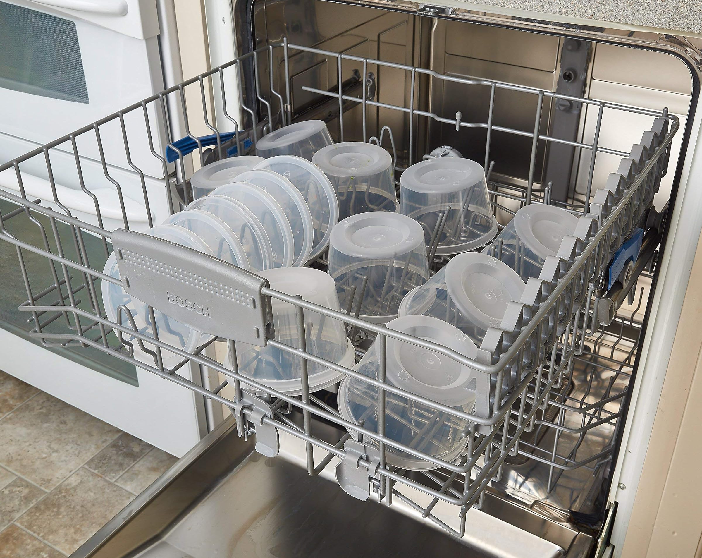 (44 Sets) - DuraHome Deli Containers Combo Pack, 240ml, 470ml, 950ml Round Leakproof Food Storage Containers with Lids, 44 Sets, BPA-free Clear Takeout Microwaveable, Dishwasher and Freezer Safe Reusable