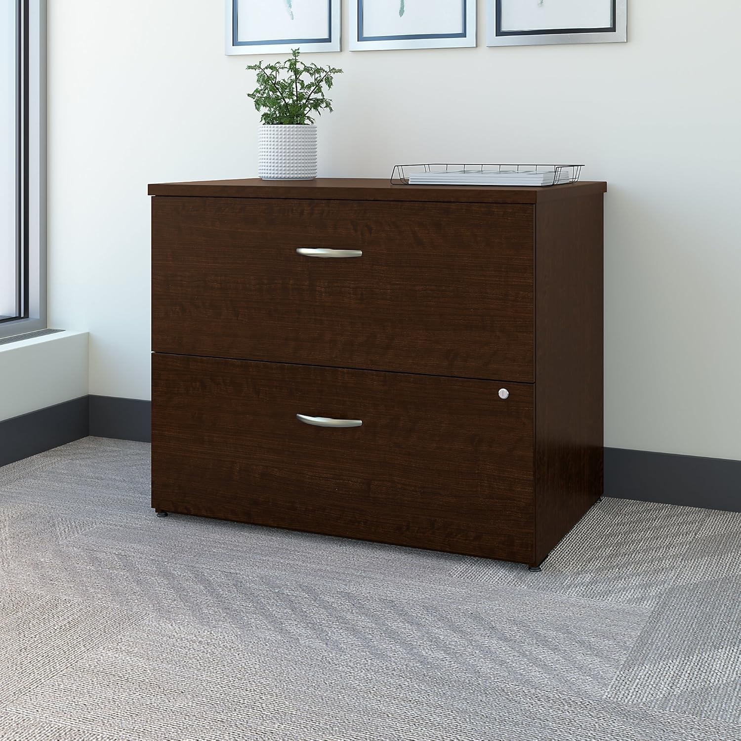 Amazon Com Bush Business Furniture Series C 36w 2 Drawer Lateral File In Mocha Cherry Furniture Decor
