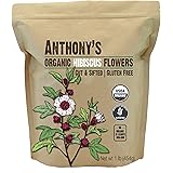Anthony's Organic Hibiscus Flowers, 1 lb, Cut & Sifted, Gluten Free, Non GMO, Non Irradiated, Keto Friendly
