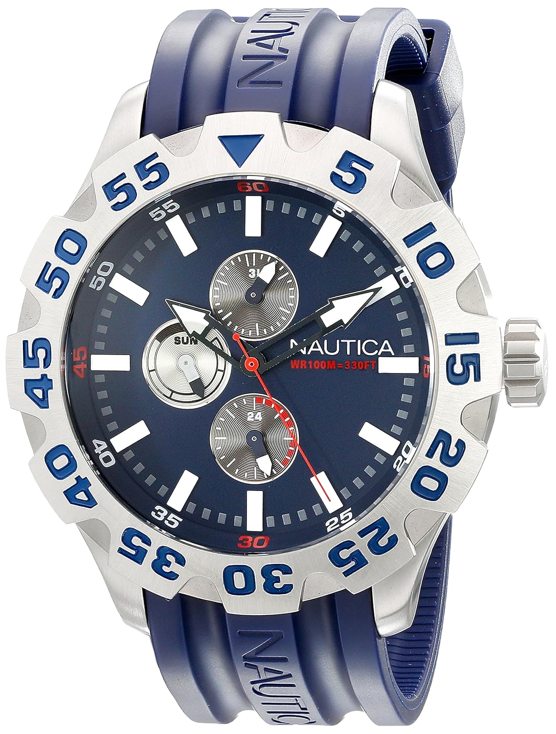 Nautica Men's N15578G BFD 100 Multifunction Stainless Steel