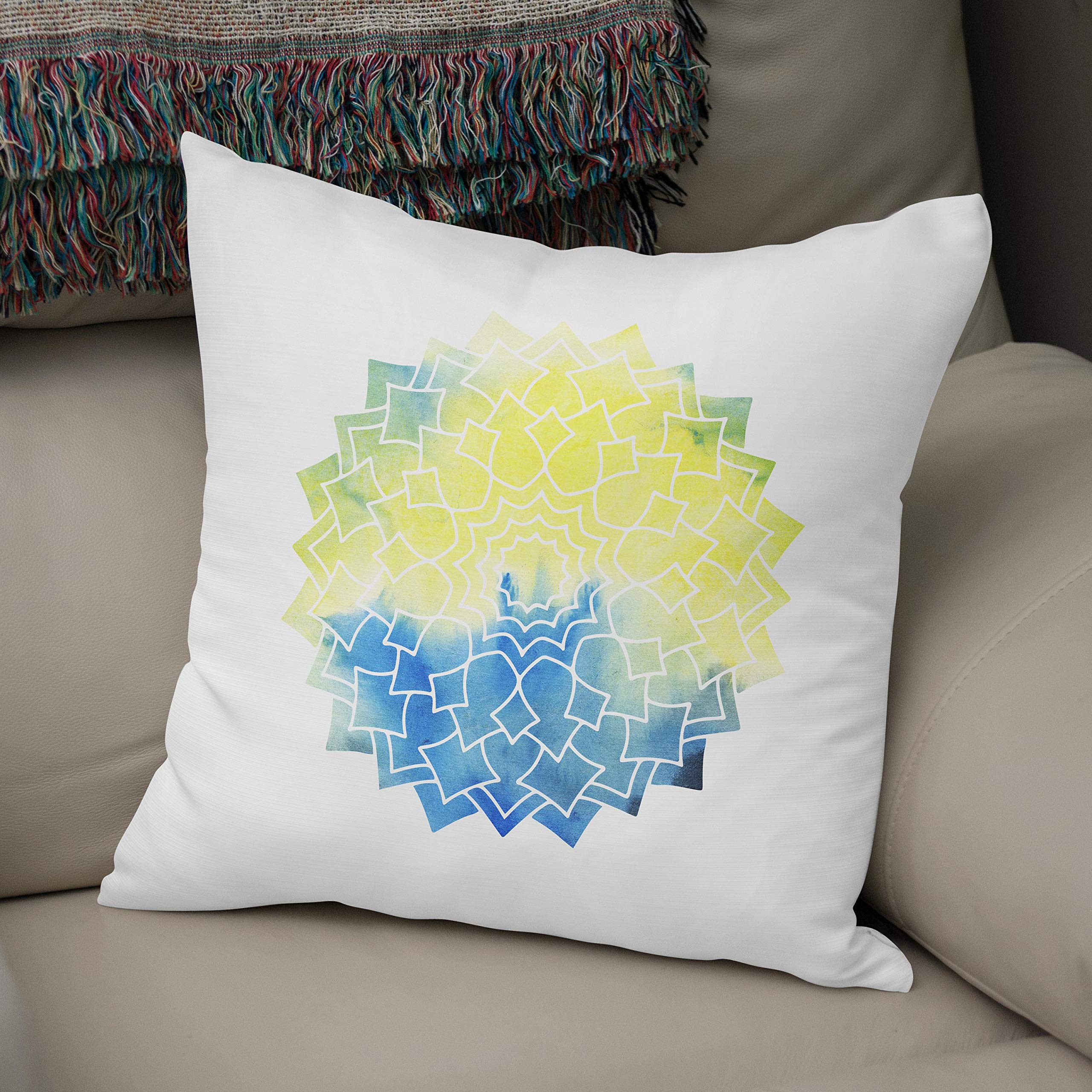 Bonamaison, Decorative Cushion Cover - 50% Cotton 50% Polyester - 43x43cm - Designed and Manufactured in Turkey