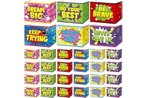 Affrolling 24 Pcs Inspirational Privacy Folders Bulk for Students Cardboard Privacy Boards Desk Divider Panel Waterproof Testing Divider for Classroom Teacher Back to School Study Supplies (Hero)