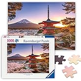 Ravensburger Mount Fuji Cherry Blossom View 1000 Piece Jigsaw Puzzle for Adults - 12000582 - Handcrafted Tooling, Made in Ger