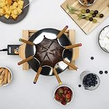 Princess Fondue Set Pure Black Bamboo 1.5 L 800 W 8 forks view 5