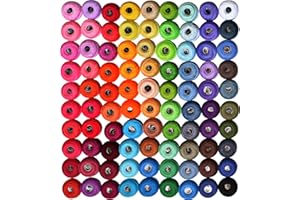 Crochet Thread Cotton Yarn Threads Balls 90 Balls Popular Rainbow Colors of Size 8 Le paon 95 Yards Balls 8550 Yards 100% Long Staple Cotton Mercerized Cotton