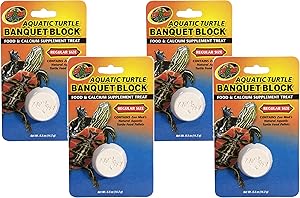 Zoo Med 4 Pack Aquatic Turtle Banquet Block Supplement Treats, Size Regular