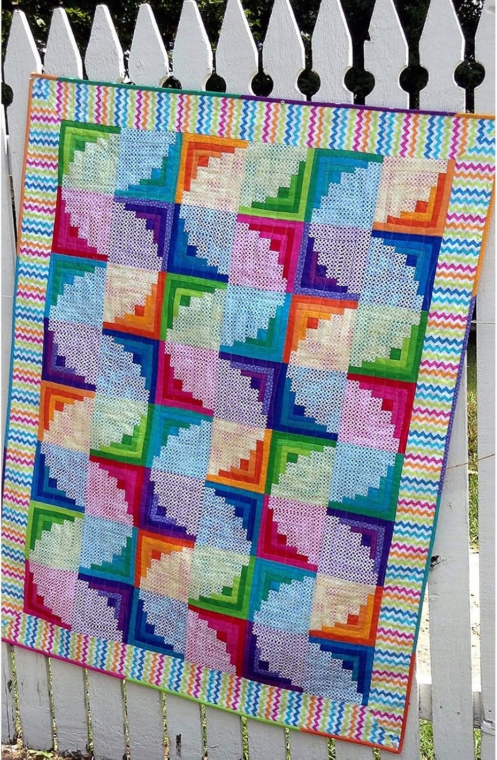 Amazon Com Wiggly Worms Curvy Log Cabin Quilt Pattern By Cut Loose Press And Natural Comforts Quilting