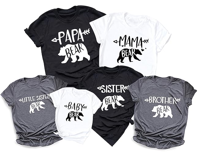 mama bear papa bear baby bear shirts