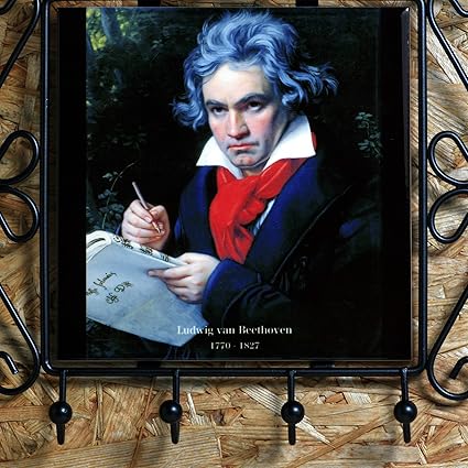 Amazon ベートーベンのカギ掛けフォトタイル 世界の音楽家シリーズ インテリア オンライン通販