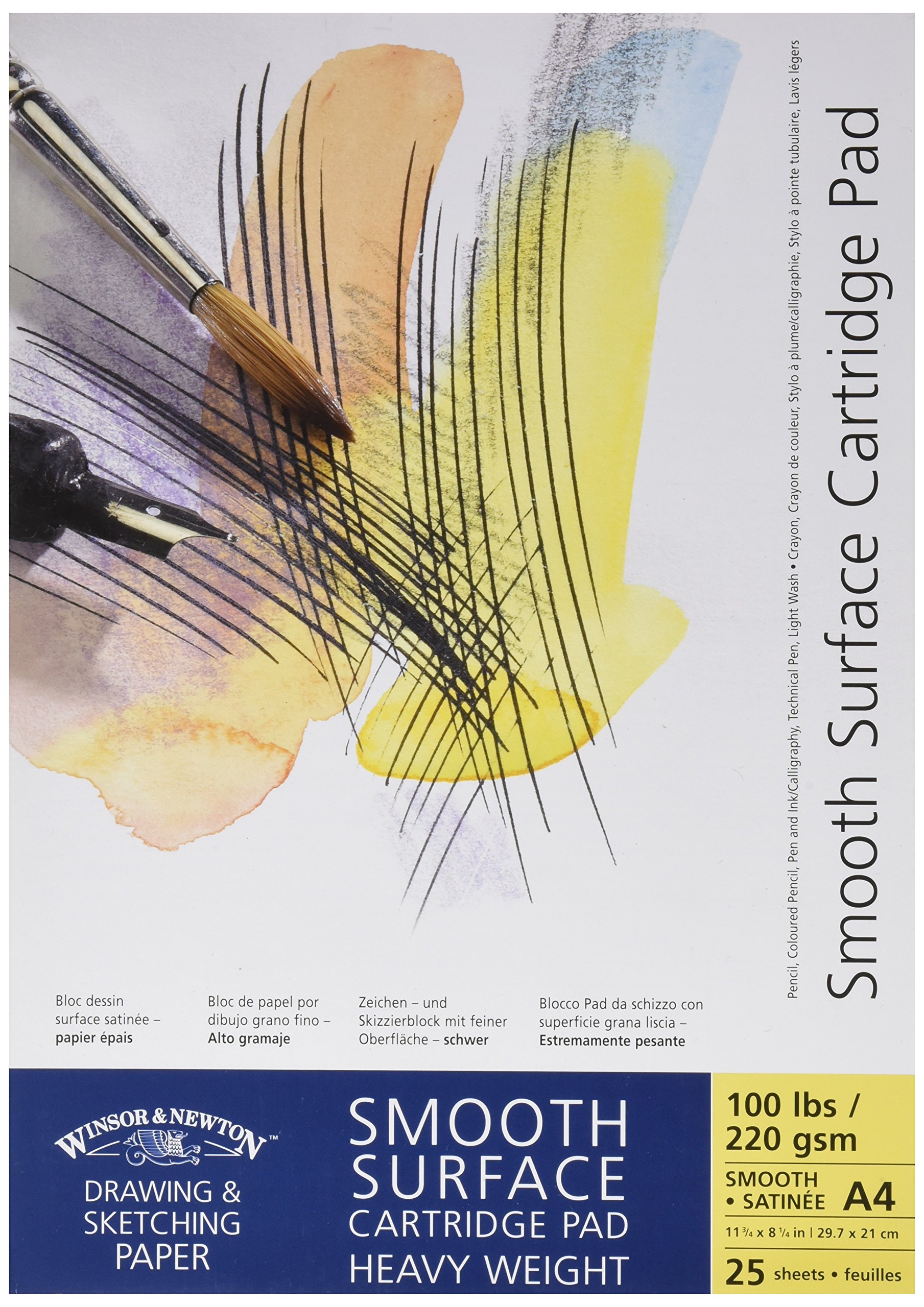 Winsor & Newton Smooth Surface Cartridge Pad - A4, 25 Sheets