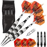 Viper The Freak Steel Tip Darts Knurled and Shark Fin Barrel 22 Grams and Casemaster Single Black Dart Case