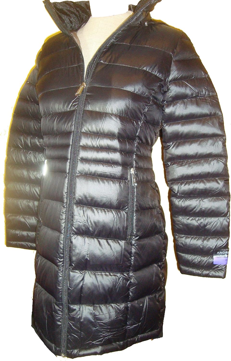 Andrew Marc Womens Featherweight Long Packable Down Jacket
