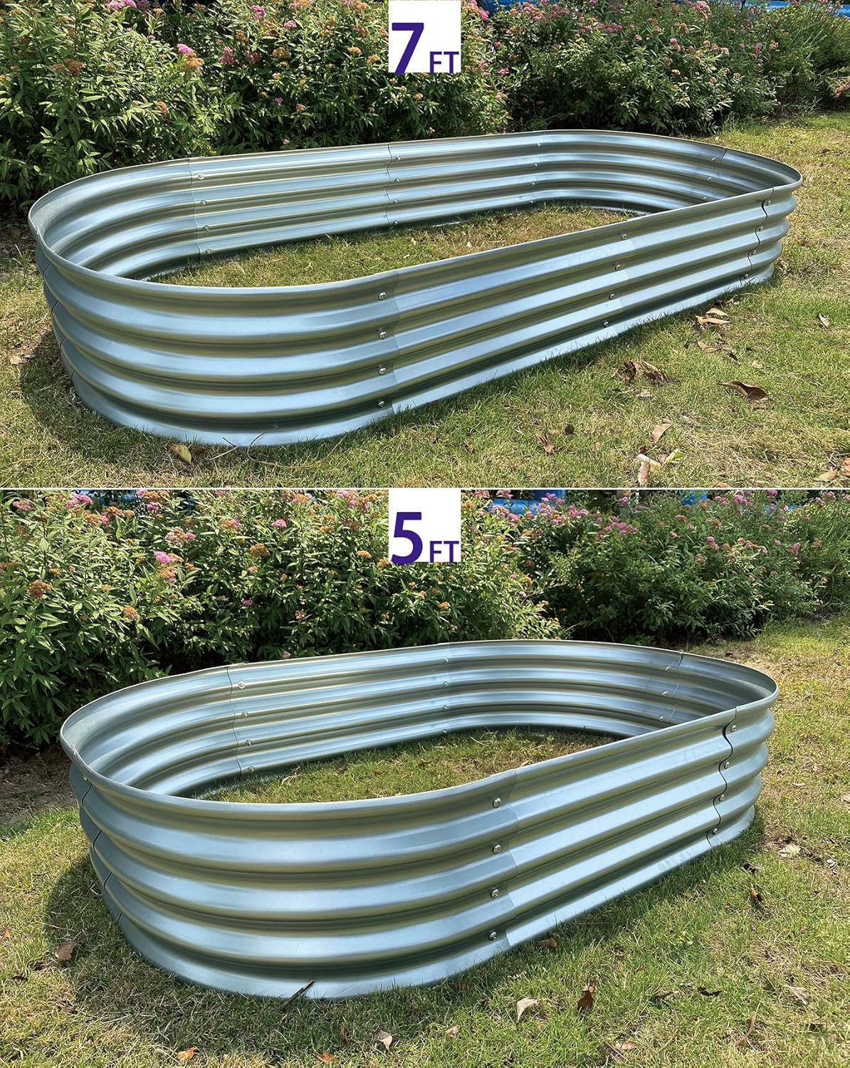 plastic raised garden bed kit on Amazon Com Raised Garden Bed Metal Elevated Planter For Vegetable Flower Herb 7 Ft Home Kitchen