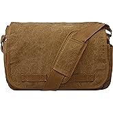 Sweetbriar Classic Vintage Messenger Bag - Original Heavyweight Cotton Canvas Shoulder Bag with Upgraded Features