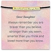 STORYJEWELLERY Daughter Christmas Gifts, You Are Loved Bracelet, Daughter Birthday Gifts, Unique Inspirational Bracelets for Daughters, Xmas Presents for Daughters
